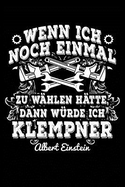 Einstein - Klempner!: Notizbuch / Notizheft F?r Installateur Klempner-In Installateur-In A5 (6x9in) Liniert Mit Linien