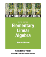 Elementary Linear Algebra - Anton, Howard