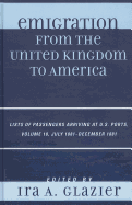 Emigration from the United Kingdom to America: Lists of Passengers Arriving at U.S. Ports, July 1881 - December 1881