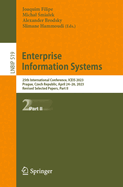 Enterprise Information Systems: 25th International Conference, ICEIS 2023, Prague, Czech Republic, April 24-26, 2023, Revised Selected Papers, Part I