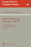 Entity-Relationship Approach - Er '92: 11th International Conference on the Entity-Relationship Approach, Karlsruhe, Germany, October 7-9, 1992. Proceedings