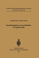 Entwicklungsbanken Und -Gesellschaften in Tropisch-Afrika