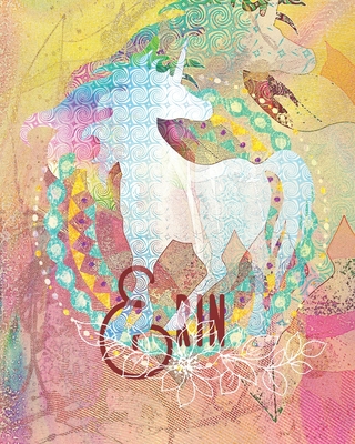 Erin: Colorful Rainbow Unicorn - 100 Pages 8"X10" Girl's Composition Wide Ruled Notebook - Geeky Fairy, Unicorn