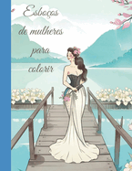 Esboo de mulheres para colorir