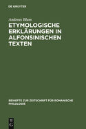 Etymologische Erklrungen in Alfonsinischen Texten