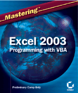 Excel 2003 Programming with VBA