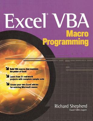 Excel VBA Macro Programming - Shepherd, Richard