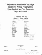 Experimental Results from the Design Institute for Physical Property Data: Phase Equilibria and Pure Component Properties - Black, Cline (Editor), and Jones, Dennis K.