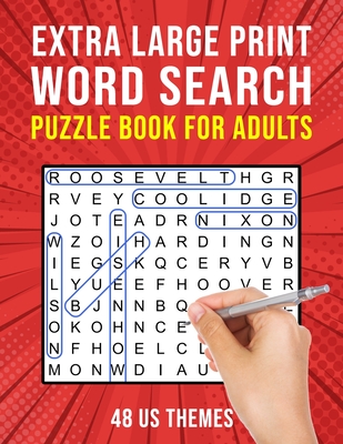 Extra Large Print Word Search Book for Adults: 48 US Themed Wordsearch Puzzles for Seniors or Visually Impaired - Publishing, Puzzle King