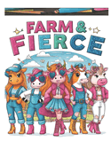 Farm Fierce: Easy Kids Coloring Book for Ages 4 -8