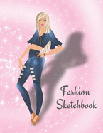 Fashion Sketchbook: The Book for Sketching Your Artistic Fashion Design Ideas. Including 2 Women Line Shapes (Silhouettes) to Help You Sketch. Draw Your Inspiration and Passion. 122 pages