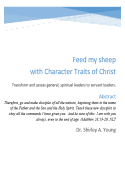 Feed My Sheep with Character Traits: Transform and assess leaders