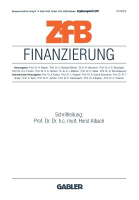 Finanzierung - Albach, Horst (Editor)