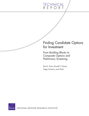 Finding Candidate Options for Investment: From Building Blocks to Composite Options and Preliminary Screening - Davis, Paul K., and Shaver, Russell D., and Gvineria, Gaga