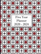 Five Year Planner: 2020-2024 Monthly Five Year Journal - 5 Year Planner - 60 Months Calendar - 5 Year Appointment Book - Mandela Pattern 5