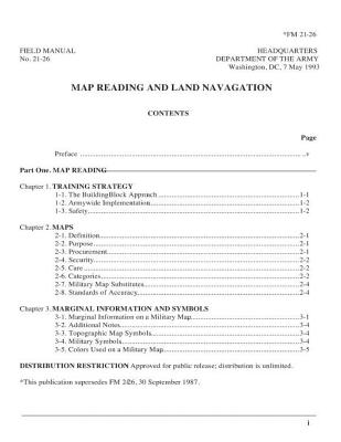 FM 21-26 Map Reading and Land Navigation 1993, by United States. Department of t - Department of the Army, United States