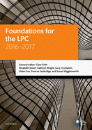 Foundations for the Lpc 2016-2017