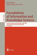 Foundations of Information and Knowledge Systems: Second International Symposium, Foiks 2002 Salzau Castle, Germany, February 20-23, 2002 Proceedings