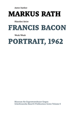 Francis Bacon: Portrait, 1962 - Rath, Markus