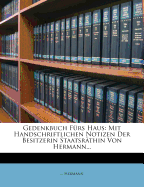 Gedenkbuch Furs Haus.