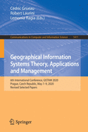 Geographical Information Systems Theory, Applications and Management: 6th International Conference, Gistam 2020, Prague, Czech Republic, May 7-9, 2020, Revised Selected Papers