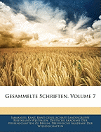 Gesammelte Schriften, Volume 7