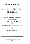 Geschichte der dreihundertjhrigen jubelfeier