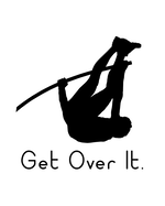 Get Over It: Pole Vault Gift for People Who Love Pole Vaulting - Funny Saying on Black and White Cover Design for Track and Field Athletes - Blank Lined Journal or Notebook