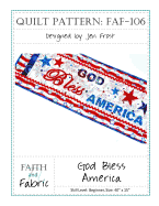 God Bless America: Patriotic Quilt Pattern: 4th of July Table Runner