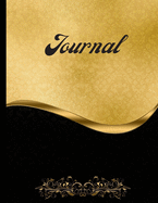 Golden Damask Journal: Lined Journal Notebook To Write In (Large 8.5" x 11", 162 Pages, Softback)