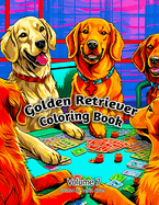 Golden Retriever Coloring Book: Volume 7