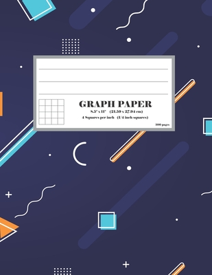 Graph Paper 4 Squares Per Inch: 1/4 Inch Squares Quad Ruled Composition Graphing Notebook - Palerma, Hannah