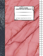 Graph Paper Composition Notebook: 110 Pages - Quad Ruled 4x4 - 8.5" x 11" Marble Large Notebook with Grid Paper - Math Notebook For Students