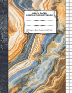 Graph Paper Composition Notebook: 110 Pages - Quad Ruled 4x4 - 8.5" x 11" Marble Large Notebook with Grid Paper - Math Notebook For Students