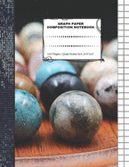 Graph Paper Composition Notebook: 110 Pages - Quad Ruled 4x4 - 8.5" x 11" Marbles Large Notebook with Grid Paper - Math Notebook For Students