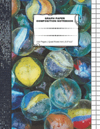 Graph Paper Composition Notebook: 110 Pages - Quad Ruled 4x4 - 8.5" x 11" Marbles Large Notebook with Grid Paper - Math Notebook For Students