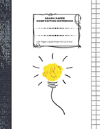 Graph Paper Composition Notebook: 110 Pages - Quad Ruled 4x4 - 8.5" x 11" Yellow Large Notebook with Grid Paper - Math Notebook For Students