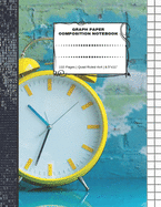 Graph Paper Composition Notebook: 110 Pages - Quad Ruled 4x4 - 8.5" x 11" Yellow Large Notebook with Grid Paper - Math Notebook For Students