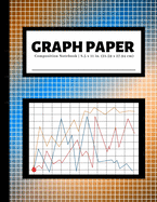 Graph Paper Composition Notebook: 200 Pages - 4x4 Quad Ruled Graphing Grid Paper - Math and Science Notebooks - Blue Orange
