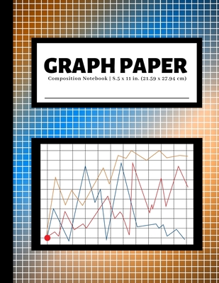 Graph Paper Composition Notebook: 200 Pages - 4x4 Quad Ruled Graphing Grid Paper - Math and Science Notebooks - Blue Orange - Scholar, Scribed