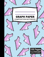 Graph Paper Composition Notebook: Beautiful 8.5 x 11 inch Quad Ruled 4 x 4 square grid journal four squares per inch graphing paper, (Notebooks for Math and Science School and College students) - Alligator Pattern Notebook (Office & School Essentials)