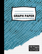 Graph Paper Composition Notebook: Beautiful 8.5 x 11 inch Quad Ruled 5 x 5 square grid journal five squares per inch graphing paper, (Notebooks for Math and Science School and College students) - Alligator Skin Notebook (Office & School Essentials)