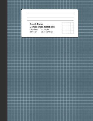 Graph Paper Composition Notebook: Faded Blue, Grid Paper Notebook, Quad Ruled, 4 Square Per Inch (4x4), 100 Sheets, 200 pages (Large, 8.5 x 11) - Writion, Abookrush