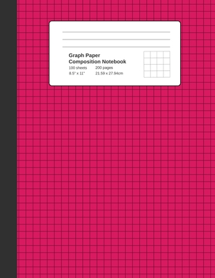 Graph Paper Composition Notebook: Ruby, Grid Paper Notebook, Quad Ruled, 4 Square Per Inch (4x4), 100 Sheets, 200 pages (Large, 8.5 x 11) - Writion, Abookrush