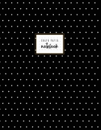 Graph Paper Notebook: Black and White Polka Dot Square Grid Journal, Classic 8.5 X 11