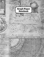 Graph Paper Notebook: Old Map Design Grid Paper Quad Ruled 4 Squares Per Inch Large Graphing Paper 8.5 By 11