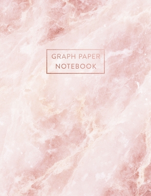 Graph Paper Notebook: Pink Quartz Marble - 8.5 x 11 - 5 x 5 Squares per inch - 100 Quad Ruled Pages - Cute Graph Paper Composition Notebook for Children, Kids, Girls, Teens and Students (Math and Science School Essentials) - Paperlush Press