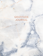 Gratitude Journal: Blue and White Grey Marble - Daily Gratitude Journal for Women and Teen Girls (5 x 8 - 100 pages)