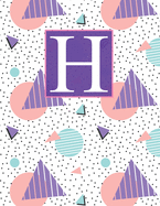 H: Monogram Initial C Notebook for Women and Girls-Geometric 100 Pages 8.5 x 11