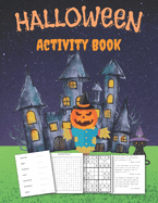 Halloween Activity Book Trick or Treat: Large Print 8.5 x 11: Word Search, Word Scramble, Cryptograms, Sudoku and Number Search For Everyone (106 pages)